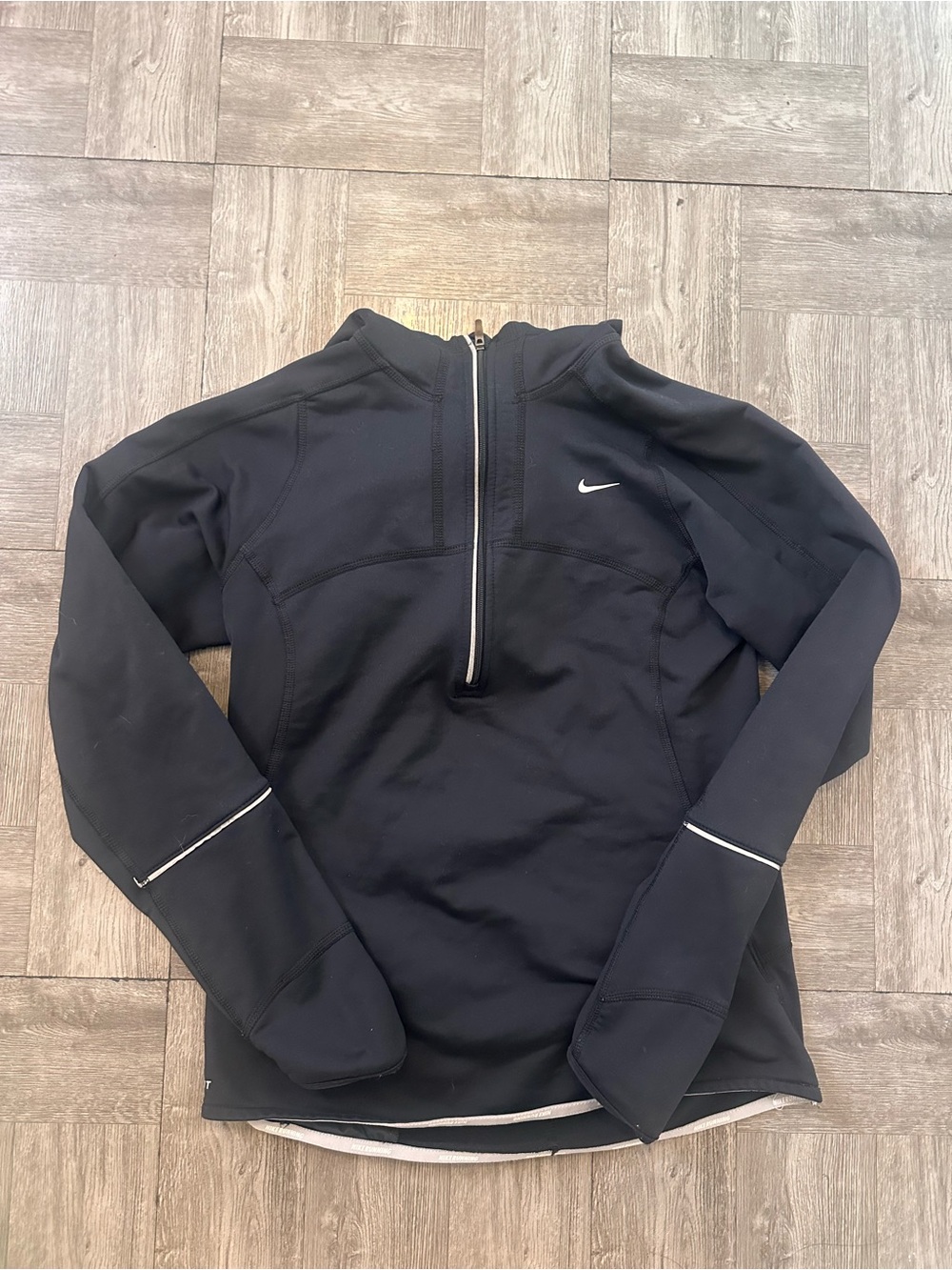 Nike women’s Black Zip-Up Performance Pullover